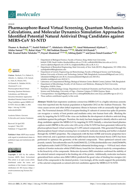 Pharmacophore-Based Virtual Screening, Quantum Mechanics