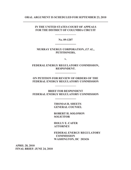 Murray Energy Corp.Et Al. V. FERC