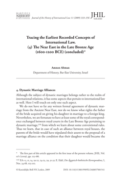 The Near East in the Late Bronze Age (1600-1200 BCE) (Concluded)*