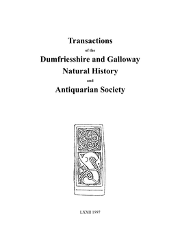 Dumfriesshire and Galloway Natural History and Antiquarian Society