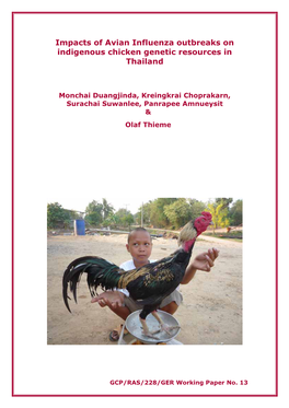 Impacts of Avian Influenza Outbreaks on Indigenous Chicken Genetic Resources in Thailand