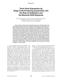 The Role of Antibiotics and the Bacterial SOS Response