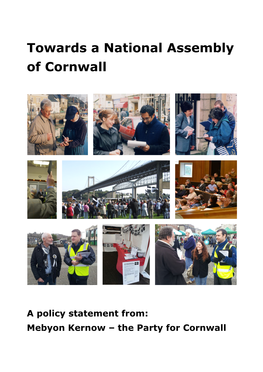 Towards a National Assembly for Cornwall