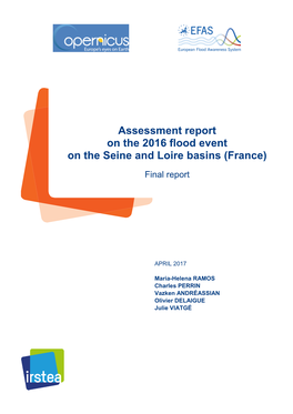 Assessment Report on the 2016 Flood Event on the Seine and Loire Basins (France)