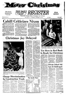 Cahill Criticizes Nixon TRENTON (AP) — Gov