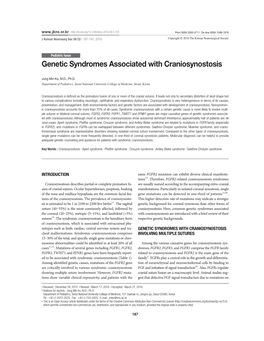 Genetic Syndromes Associated with Craniosynostosis