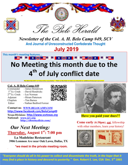 The Belo Herald Newsletter of the Col