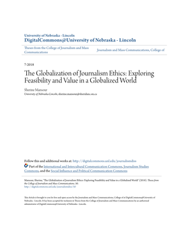 The Globalization of Journalism Ethics