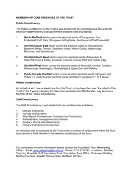 Membership Constituencies of the Trust