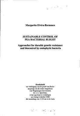 Margarita Elvira-Recuenco SUSTAINABLE CONTROL of PEA