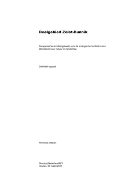 Rapport Deelgebied Zeist-Bunnik