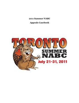 2011 Summer NABC Appeals Casebook