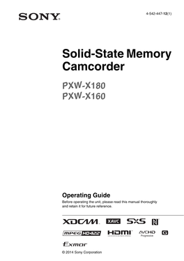 Solid-State Memory Camcorder