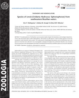 Species of Lensia (Cnidaria: Hydrozoa: Siphonophorae) from Southeastern Brazilian Waters