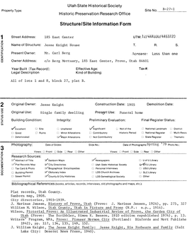 Structure/Site Information Form