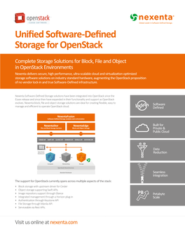 Unified Software-Defined Storage for Openstack