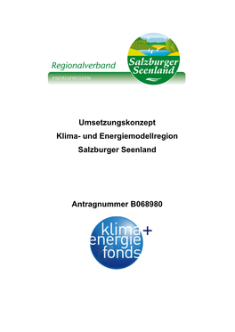 Und Energiemodellregion Salzburger Seenland Antragnummer B068980