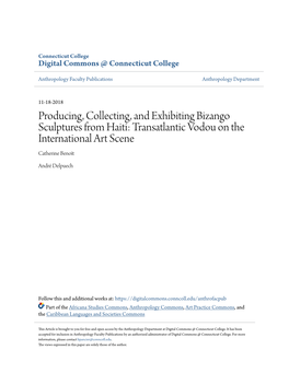 Producing, Collecting, and Exhibiting Bizango Sculptures from Haiti: Transatlantic Vodou on the International Art Scene Catherine Benoît