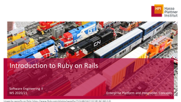 Introduction to Ruby on Rails