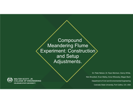 Compound Meandering Flume Experiment: Construction and Setup Adjustments