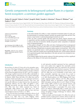 Genetic Components to Belowground Carbon Fluxes in A