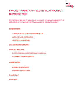 Rato Baltin Pilot Project Nuwakot 2019