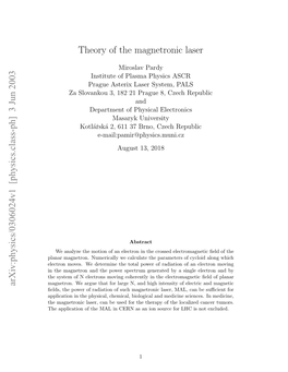 Theory of the Magnetronic Laser