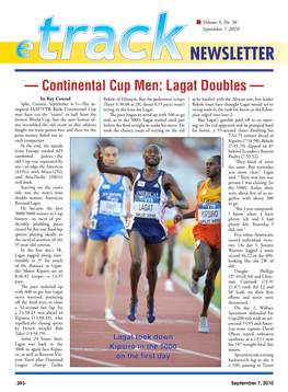 — Continental Cup Men: Lagat Doubles — by Roy Conrad Bekele of Ethiopia