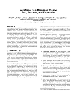 Variational Item Response Theory: Fast, Accurate, and Expressive