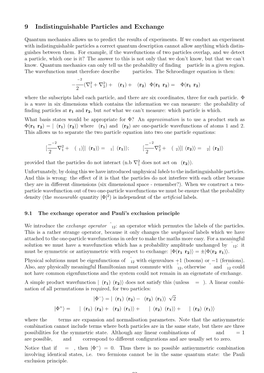 9 Indistinguishable Particles and Exchange