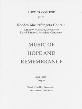 Music of Hope and Remembrance