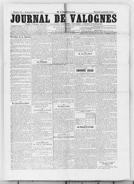 DE VALOGNE Feuillu Politique, Agricole, Uoaadïerciule, Industrielle, Scientifique, Littéraire Et D’Annonces