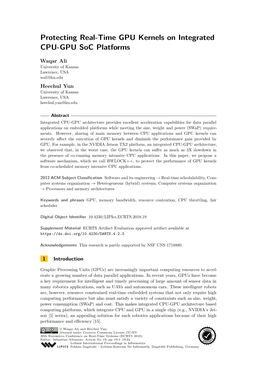 Protecting Real-Time GPU Kernels on Integrated CPU-GPU Soc Platforms