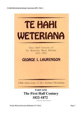 The First Half Century 1822-1872 ——— « ———