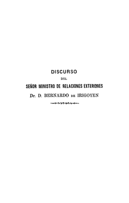 Pdf Discurso Del Sr. Ministro De Relaciones Exteriores Dr. D