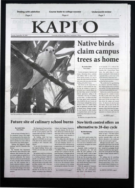 Native Birds Claim Campus Trees As Home