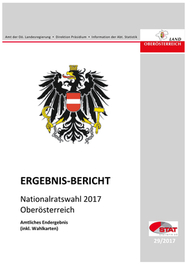 ERGEBNIS-BERICHT Nationalratswahl 2017 Oberösterreich