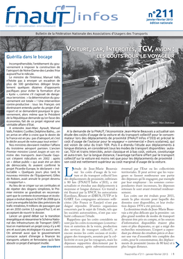 N°211 Infos Janvier-Février 2013 Édition Nationale