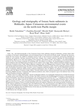 Geology and Stratigraphy of Forearc Basin Sediments in Hokkaido, Japan: Cretaceous Environmental Events on the North-West Paciﬁc Margin