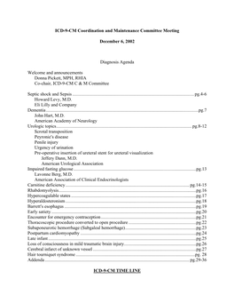 ICD-9-CM Coordination and Maintenance Committee Meeting