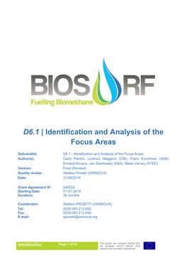 Identification and Analysis of the Focus Areas