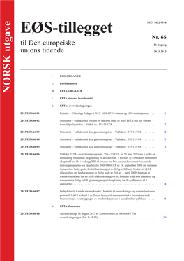 EØS-Tillegget ISSN 1022-9310 Nr