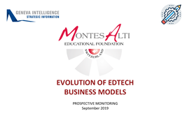 Evolution of Edtech Business Models