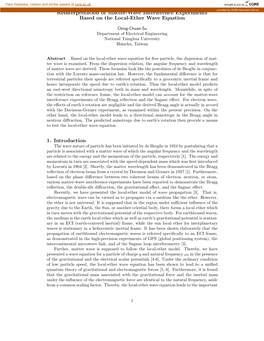 Reinterpretation of Matter-Wave Interference Experiments Based on the Local-Ether Wave Equation