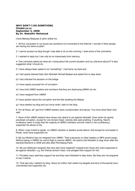 WHY DON't I DO SOMETHING Chedet.Co.Cc September 3, 2008 by Dr