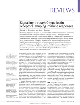 Signalling Through C-Type Lectin Receptors