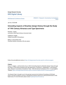 Unraveling Aspects of Brazilian Design History Through the Study of 19Th Century Almanacs and Type Specimens