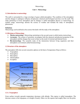 Meteorology, Climatology, and Geography