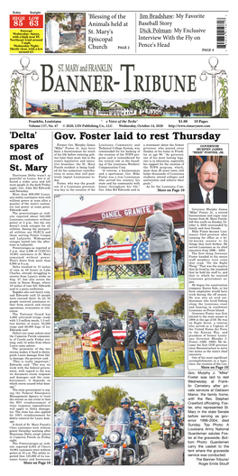 Gov. Foster Laid to Rest Thursday