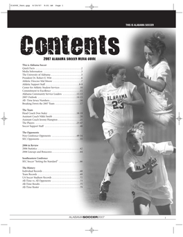 2007 Alabama Soccer Media Guide